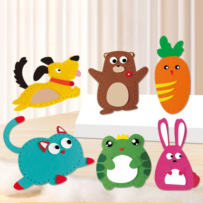 Safe DIY Felt Animal Sewing Set
