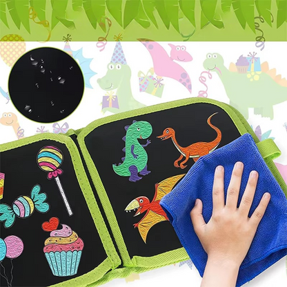 Portable reusable drawing book for children