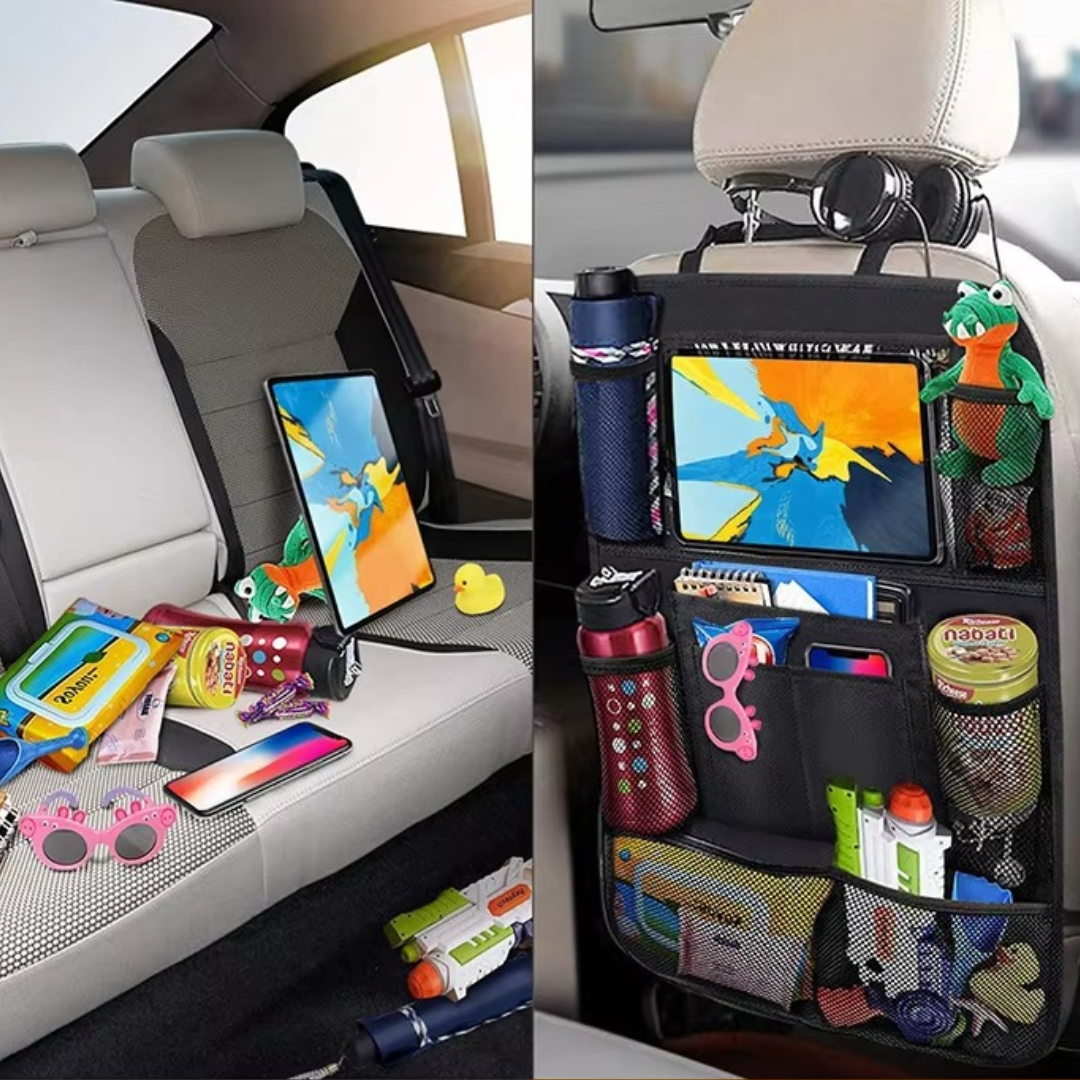 Car seat protector and organizer for children