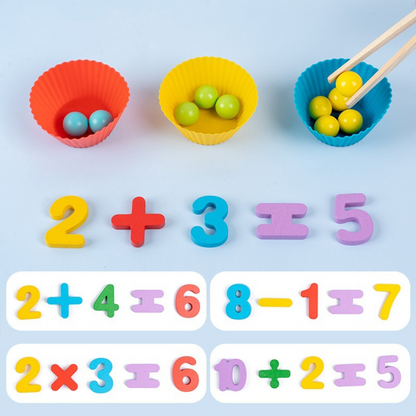 Montessori Ball Number and Colour Sorting Set for Learning to Count