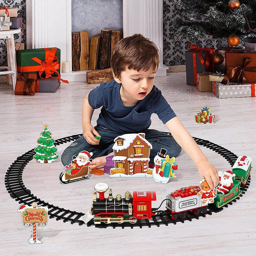 Christmas tree toy train