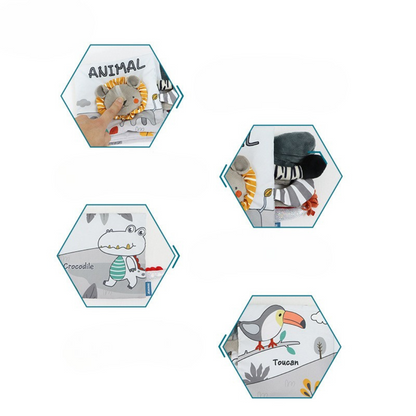 Sensory plush toy playbook for children