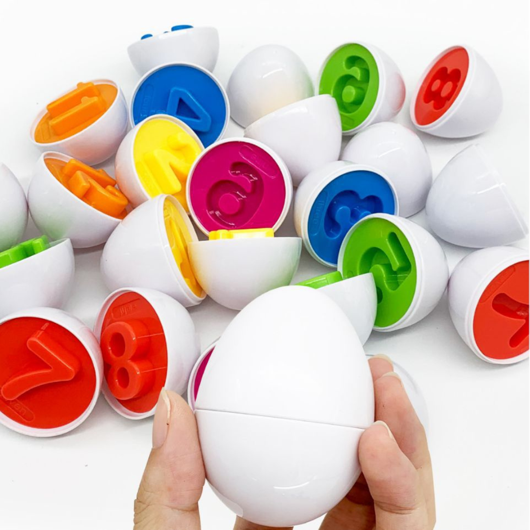 Color shape educational toy egg shell