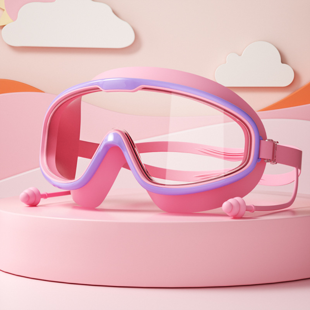 Kids Swimming goggles with large frames and anti-fog system