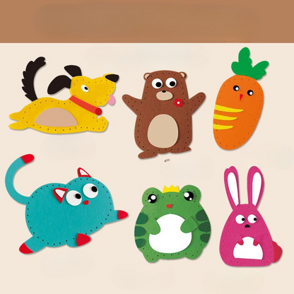 Safe DIY Felt Animal Sewing Set