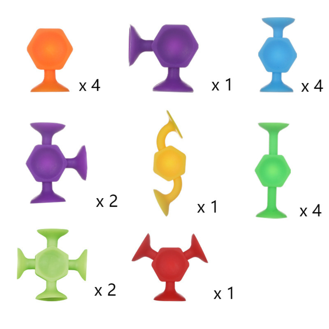 Educational suction cup letters and numbers toy