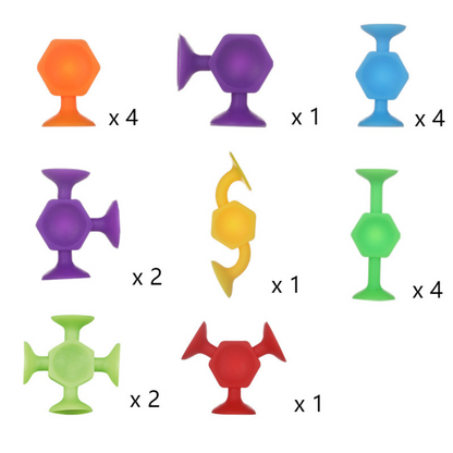 Educational suction cup letters and numbers toy