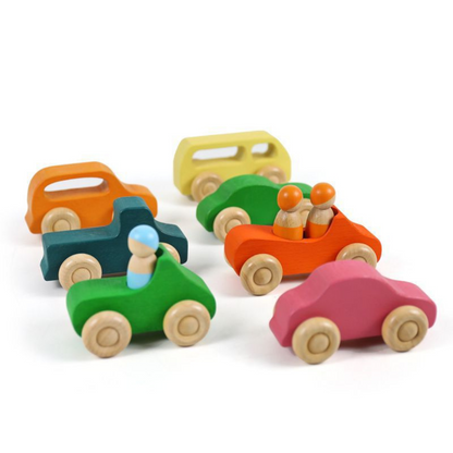 Montessori Colored Wooden Building Blocks