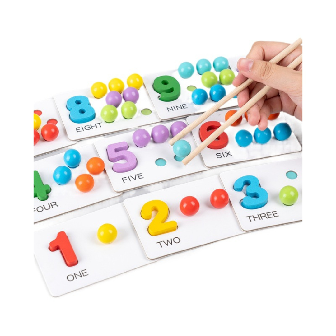 Montessori Ball Number and Colour Sorting Set for Learning to Count