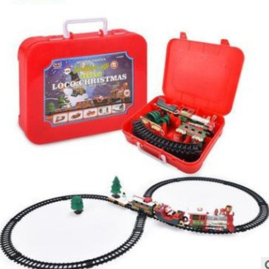 Christmas tree toy train