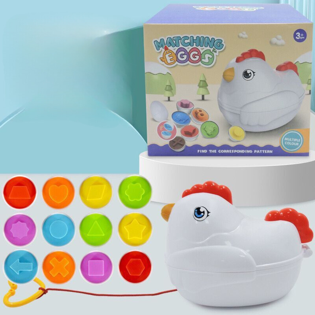 Color shape educational toy egg shell