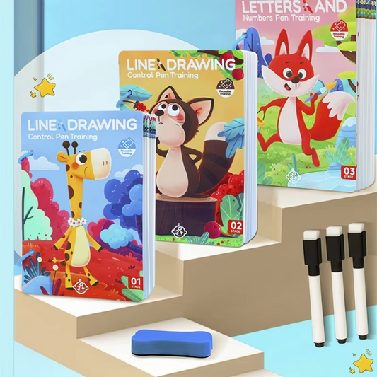 Line Drawing - Pen Control Training Book for Kids