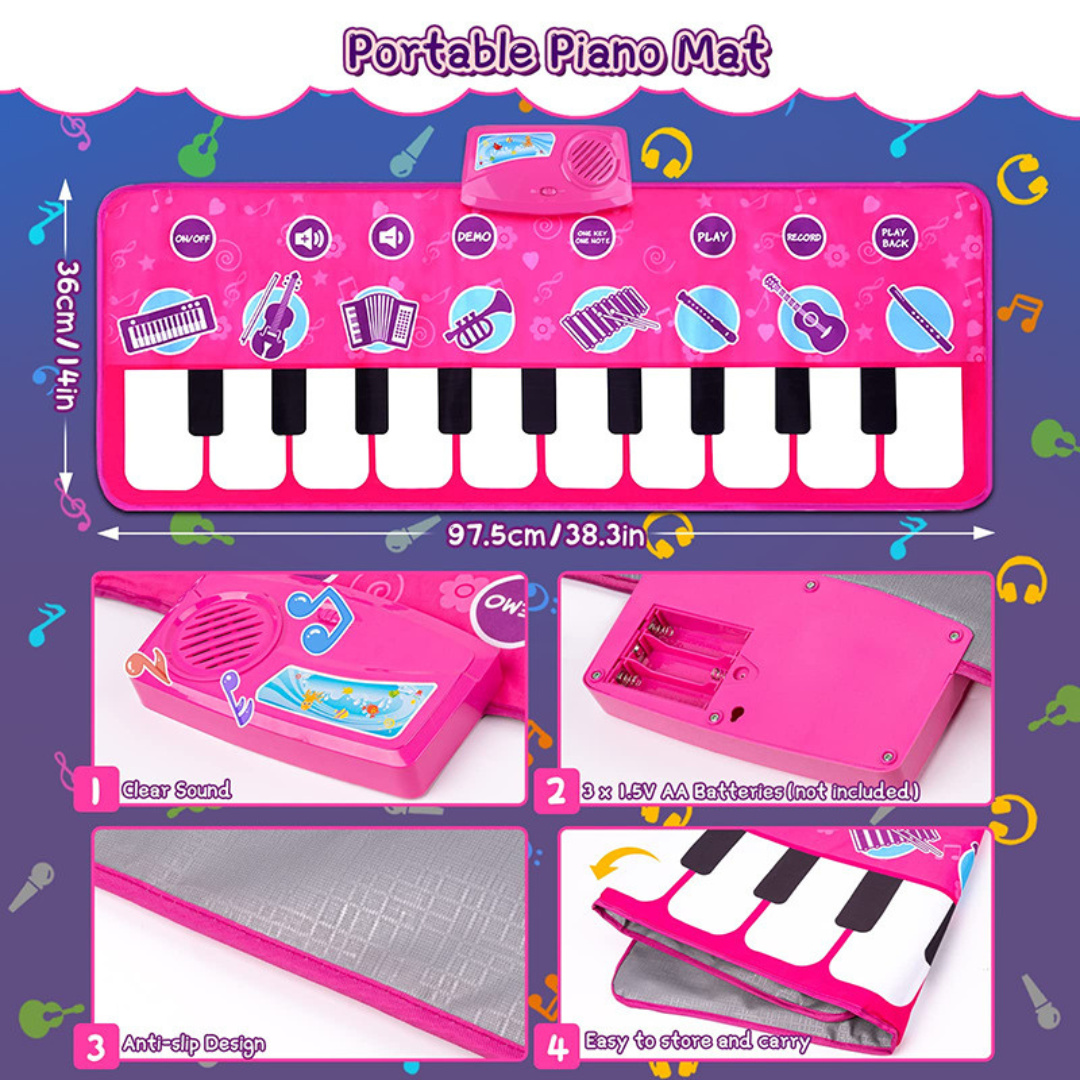 Musical piano play mat