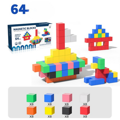 Child-safe Montessori magnetic cube toy
