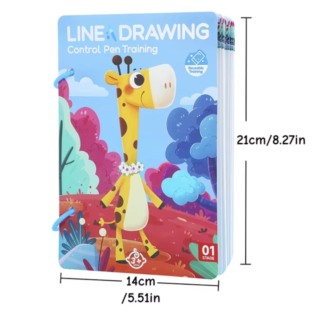 Line Drawing - Pen Control Training Book for Kids
