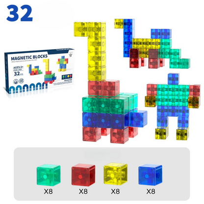 Child-safe Montessori magnetic cube toy