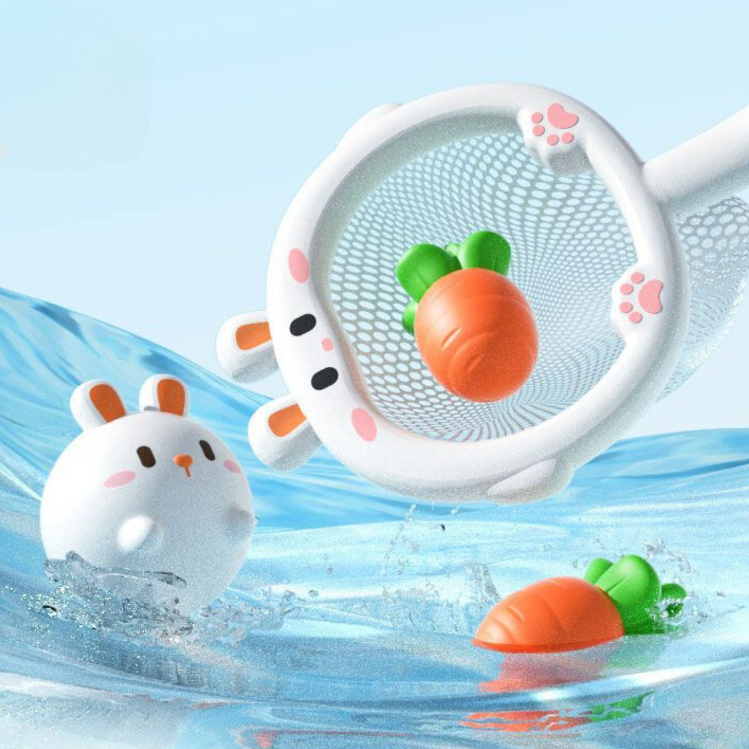 Self-Illuminating Bath Toy with Net