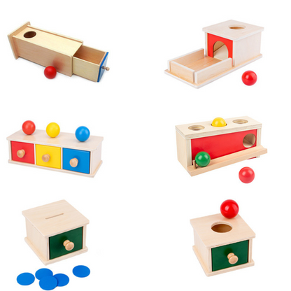 Montessori Rotating Wooden Box for Toddlers