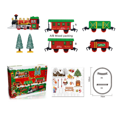 Christmas tree toy train