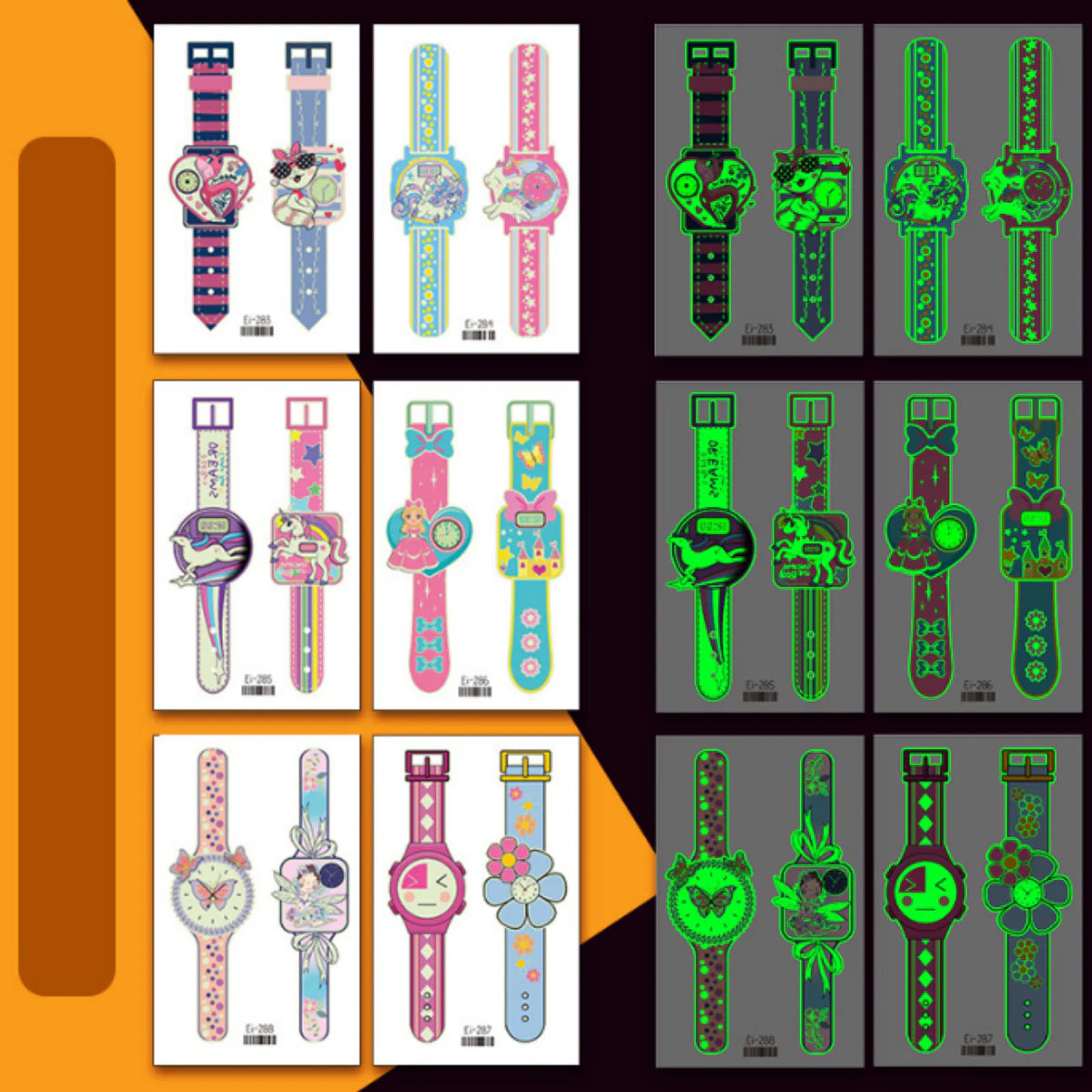 Glow-in-the-Dark Watch Stickers