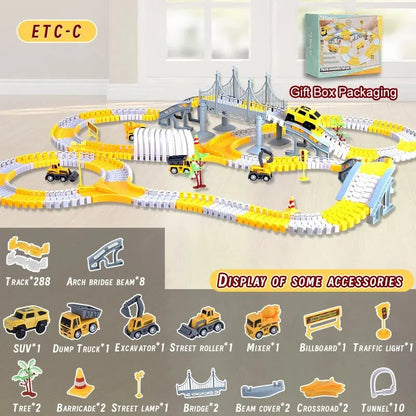 Adventure race track with track cars