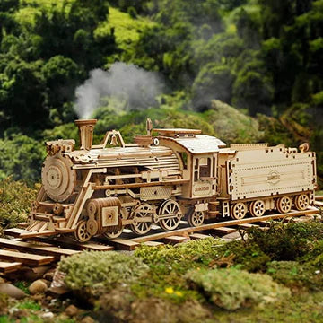 Wooden model railroad - Hours of building fun with 3D wooden model railroad