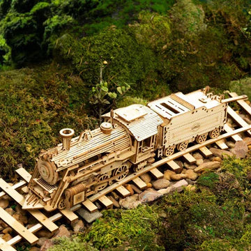 Wooden model railroad - Hours of building fun with 3D wooden model railroad