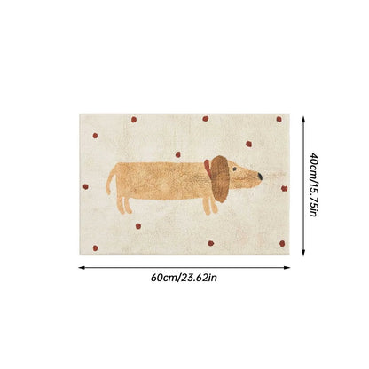 Cozy Dachshund Pattern Rug
