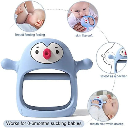 Cute Penguin Silicone Teething Ring