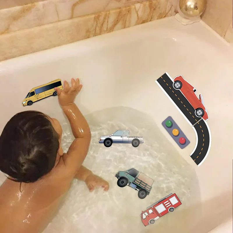 Splash Cars - Foam Traffic Bath Toy Set