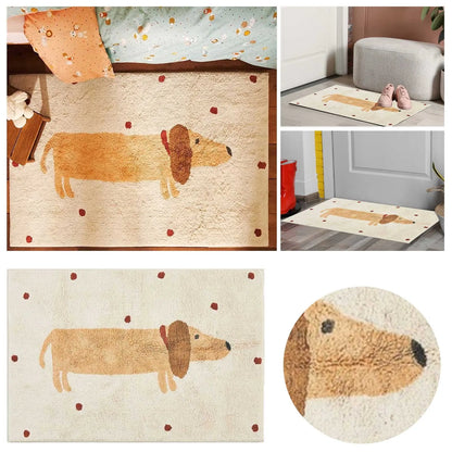 Cozy Dachshund Pattern Rug