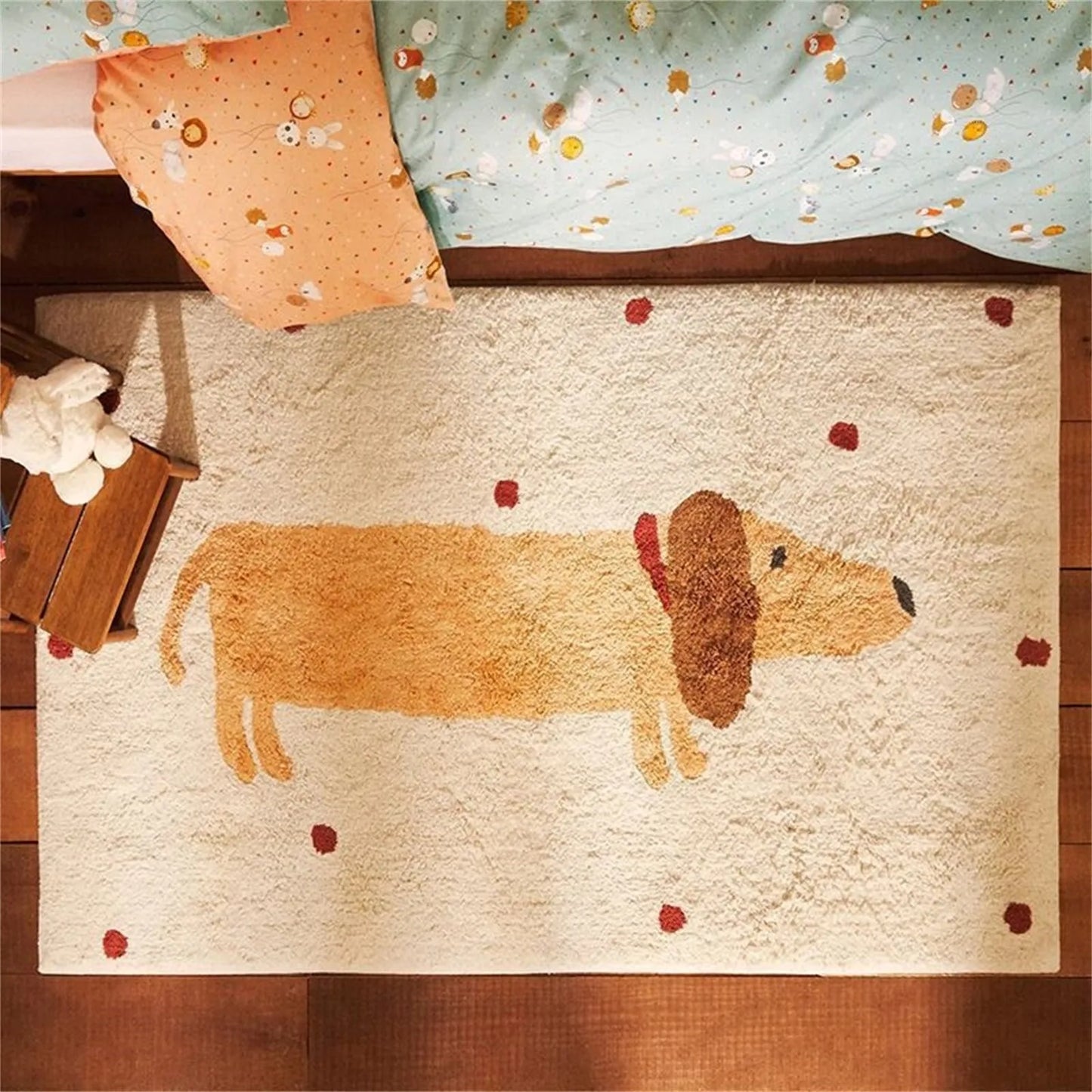 Cozy Dachshund Pattern Rug