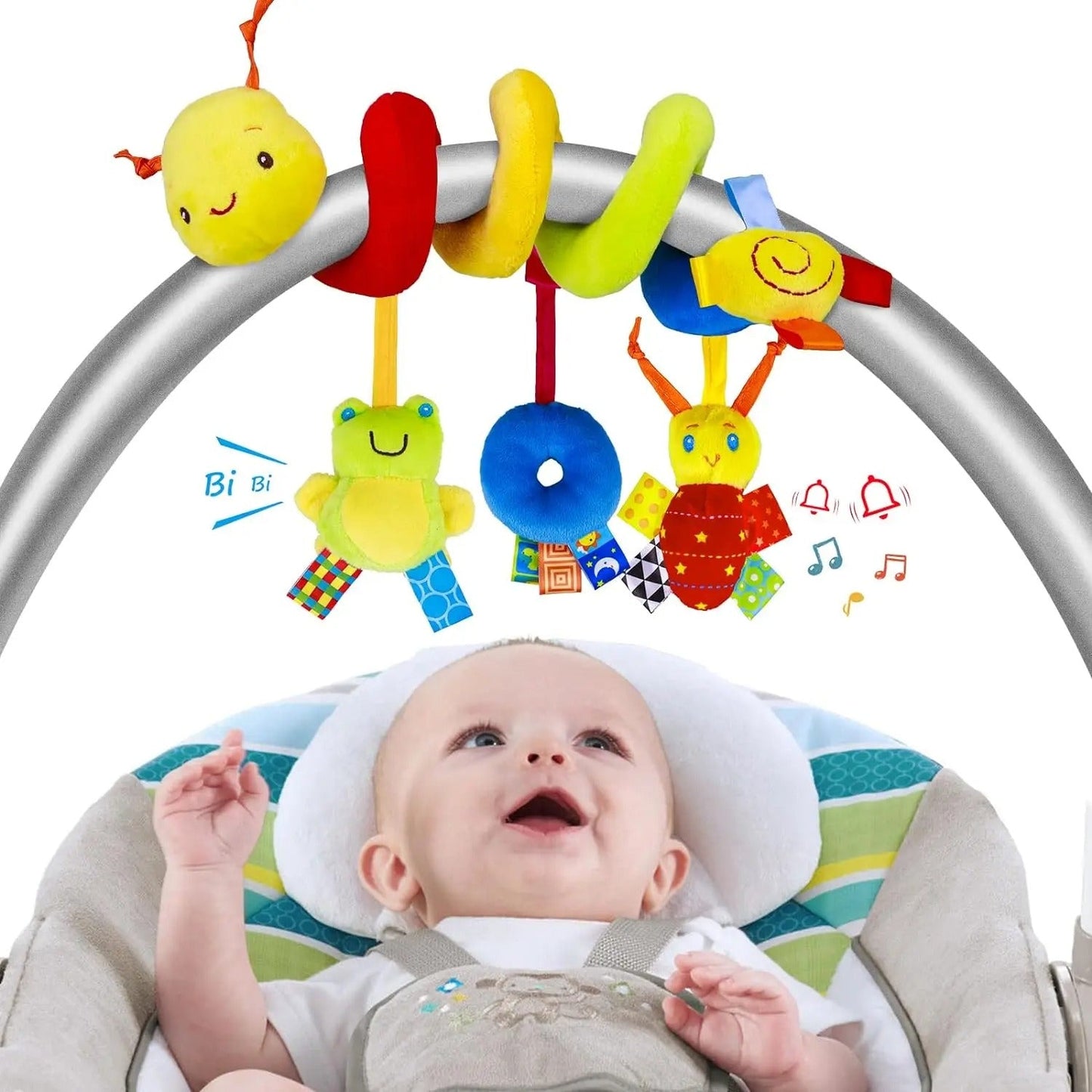 3in1 caterpillar rattle toy for home and on the go
