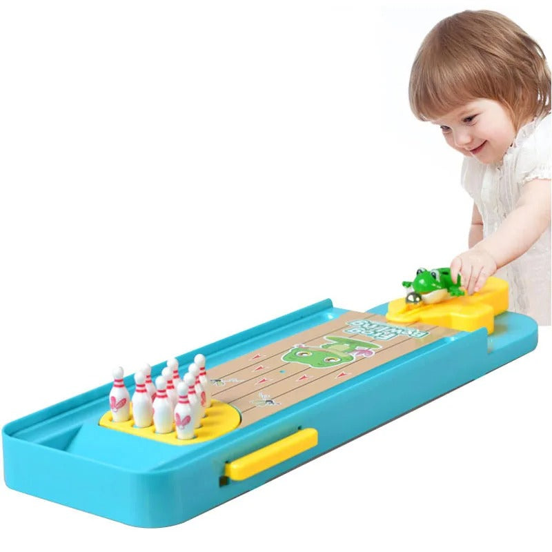 Jumping Frog Bowling Alley - Promotes Motor Skills - Mini Bowling Alley