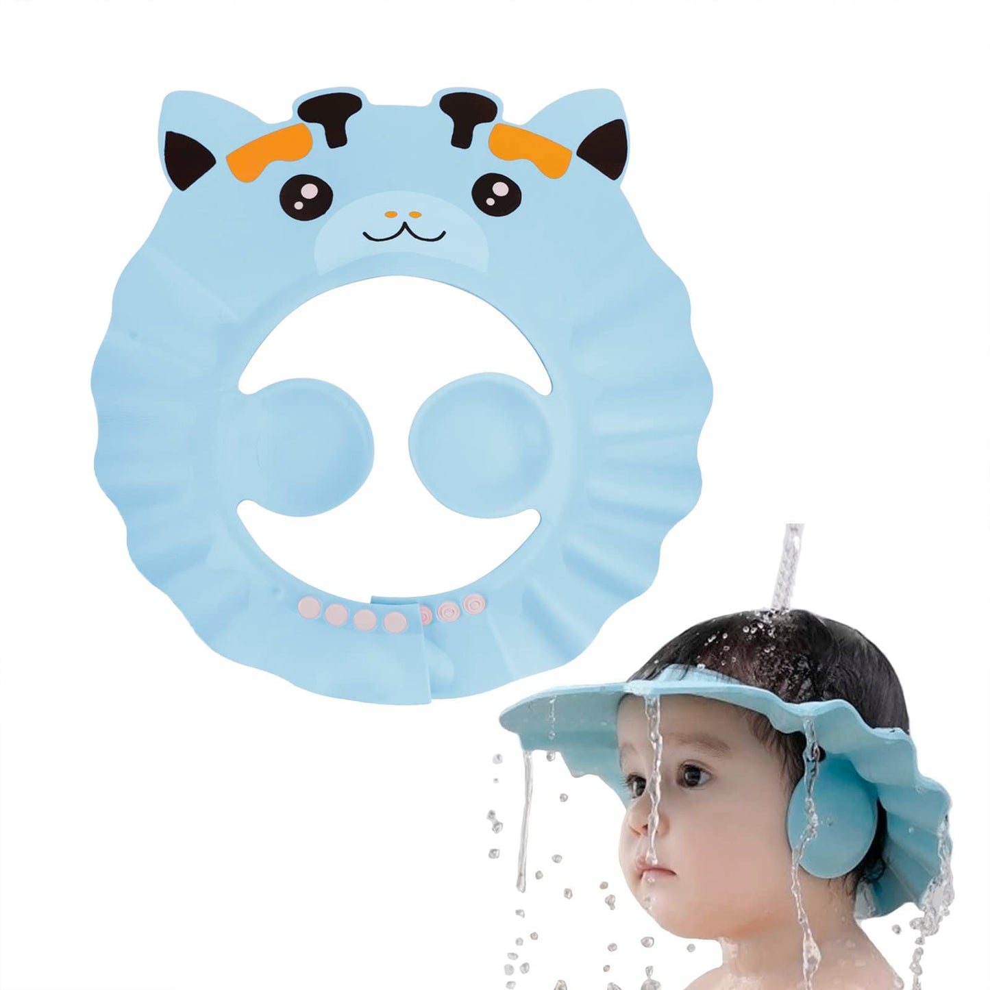 Baby water ear and face protection for bathing and showering