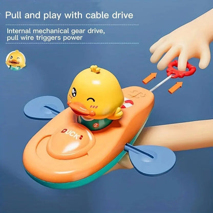 Cute kayak duck bath toy