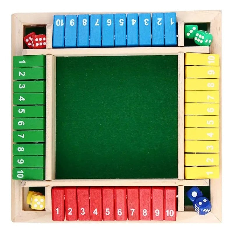 ShutTheBox Family Game 4 Player Set