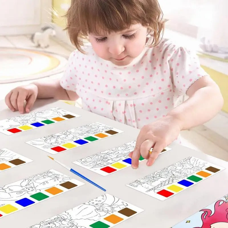 Coloring Book with Watercolors – Fun with 6 Colors