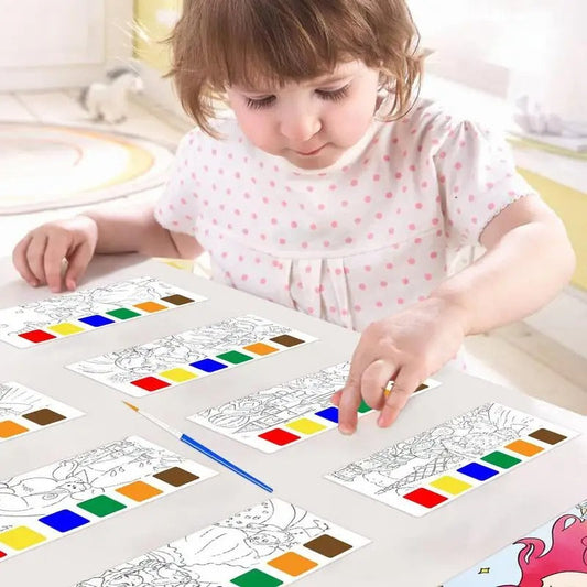 Coloring Book with Watercolors – Fun with 6 Colors