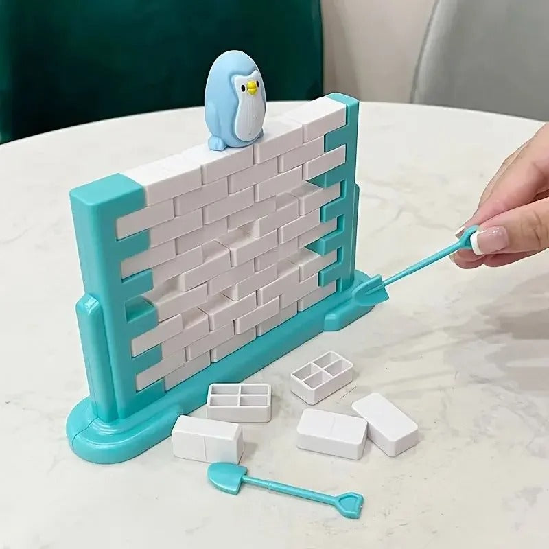 Penguin Brick Push Balance Family Game