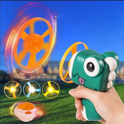 2in1 Dino Spinning Top and Frisbee Launcher Toy
