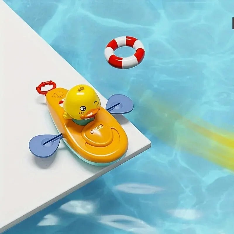 Cute kayak duck bath toy