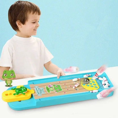 Jumping Frog Bowling Alley - Promotes Motor Skills - Mini Bowling Alley