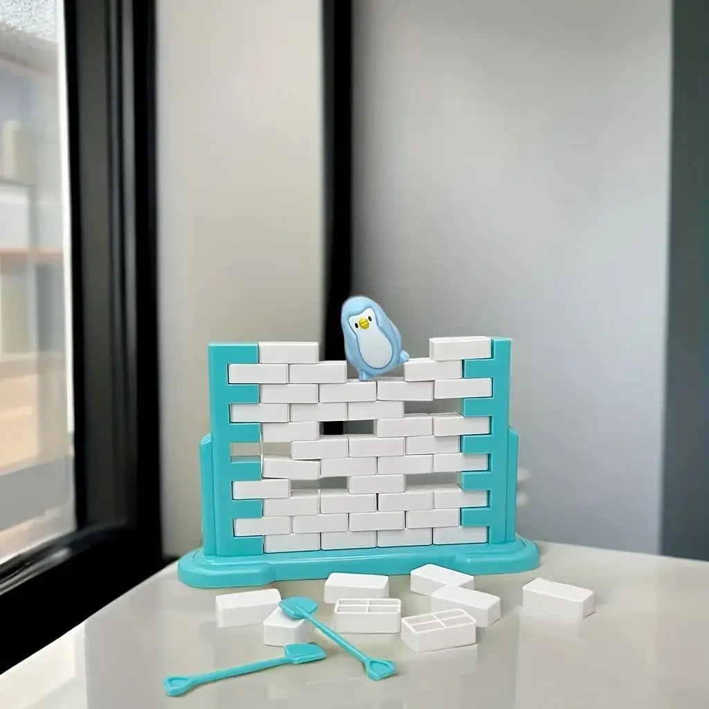 Penguin Brick Push Balance Family Game