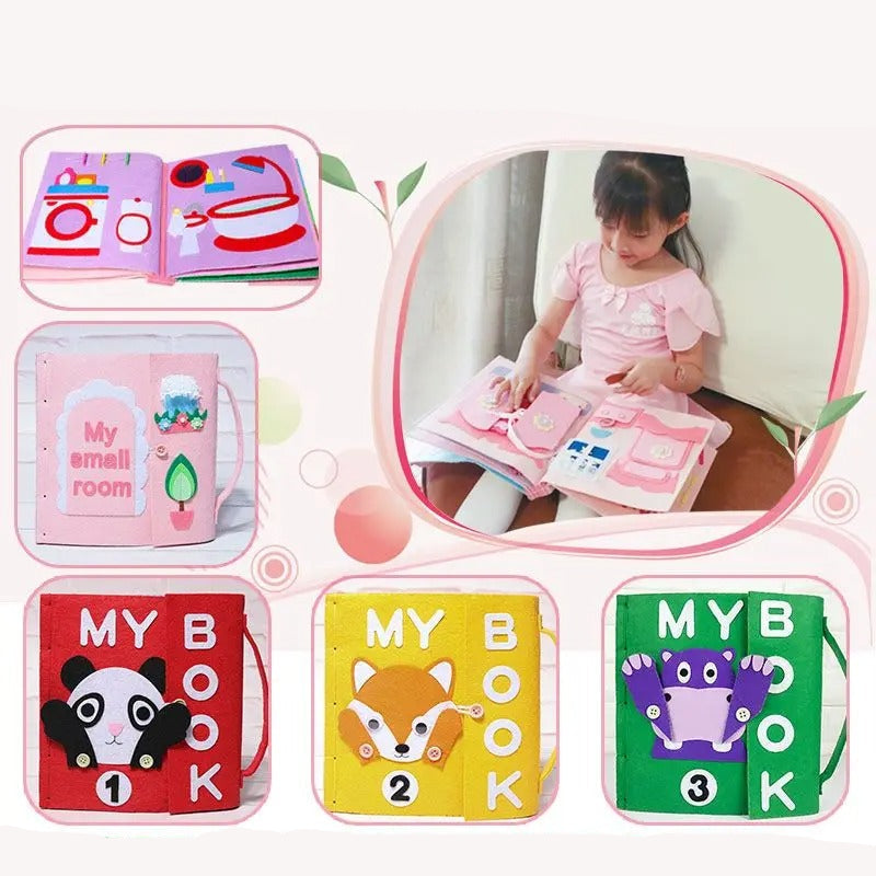 Montessori Activity Books Made of Felt