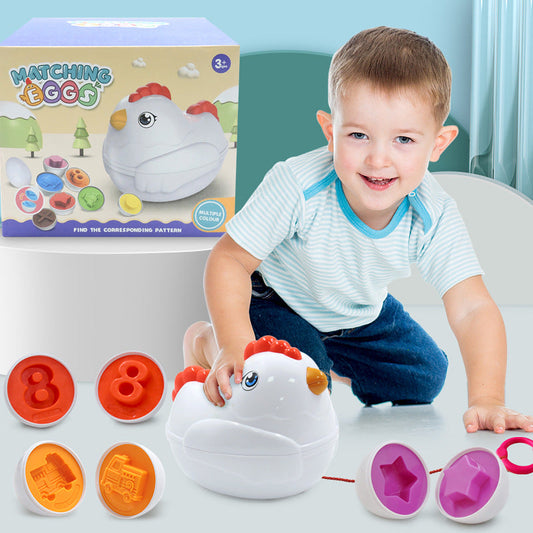 Color shape educational toy egg shell