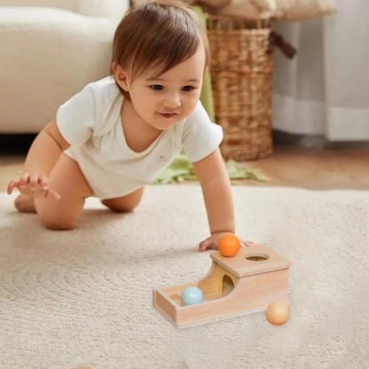 Montessori Wooden Box with Ball for Toddlers