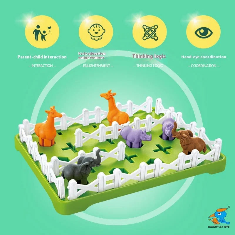 Montessori Farm Animal Puzzle and Learn Game