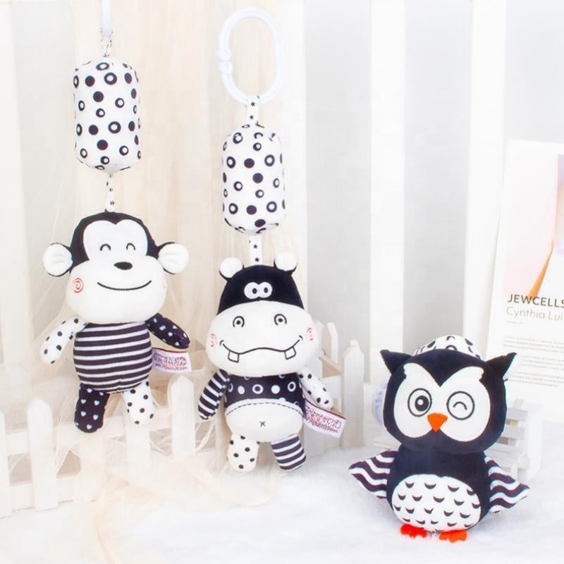 Baby Rattle Stuffed Animals for Cribs and Strollers