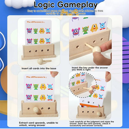 Wooden Logic Educational Unlocking Game for Kids - Preschool Skill Developement